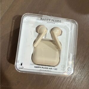 Happy Plugs Air 1 Go True Wireless Earbuds - Cream New